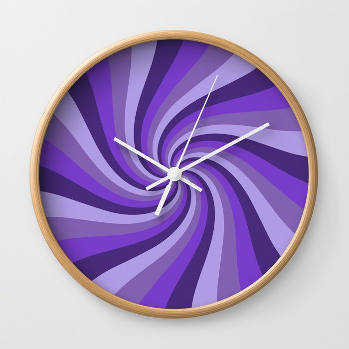 Purple Spiraling Wall Clock