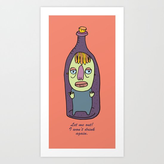 A Drinker Art Print