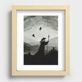 Odin, Huginn and Muninn. Recessed Framed Print