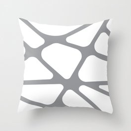 Unique gray and white organic design Throw Pillow