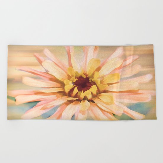 Sunset Zinnia Beach Towel