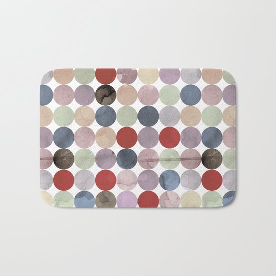 Winter Polka Dots Bath Mat