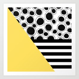 Black and yellow Art Print