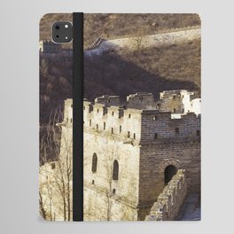 China Photography - The Great Wall Of China By The Grassy Mountain iPad Folio Case