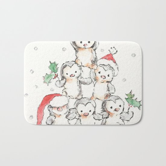 Oh Penguin Tree Bath Mat