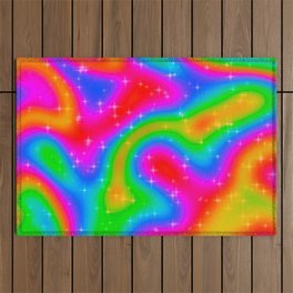 Groovy Rainbow Outdoor Rug