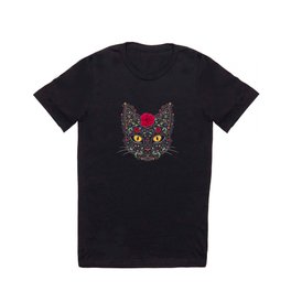 Day of the Dead Kitty Cat Sugar Skull T Shirt