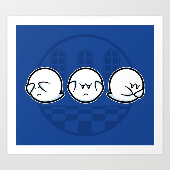 Boo No Evil Art Print