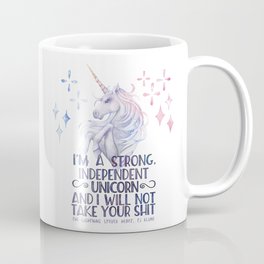 I am a strong independent unicorn - The lightning struck heart Coffee Mug