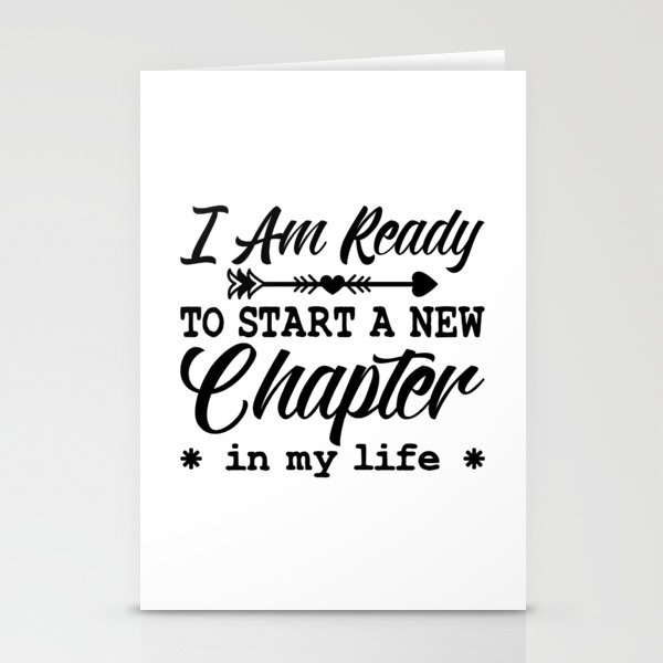 Anxiety Mental Health I Am Ready To Start Chapter Stationery Cards