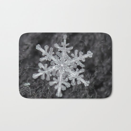 Snowflake Closeup #1 Bath Mat