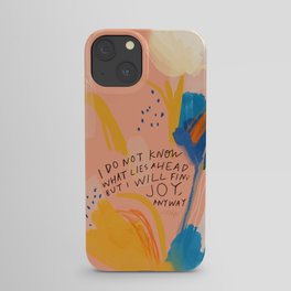 Find Joy. The Abstract Colorful Florals iPhone Case