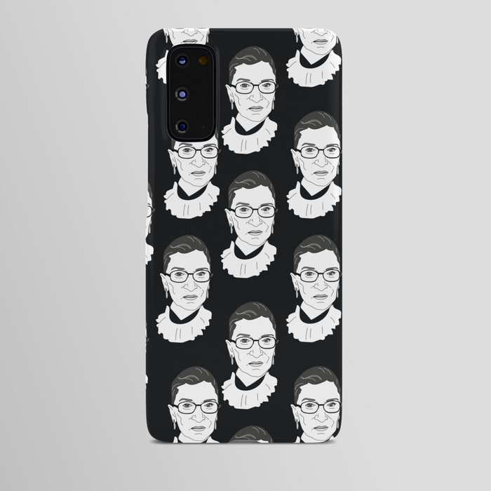 Ruth Bader Ginsburg, Large BW Pattern Android Case