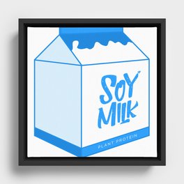 soy milk Framed Canvas