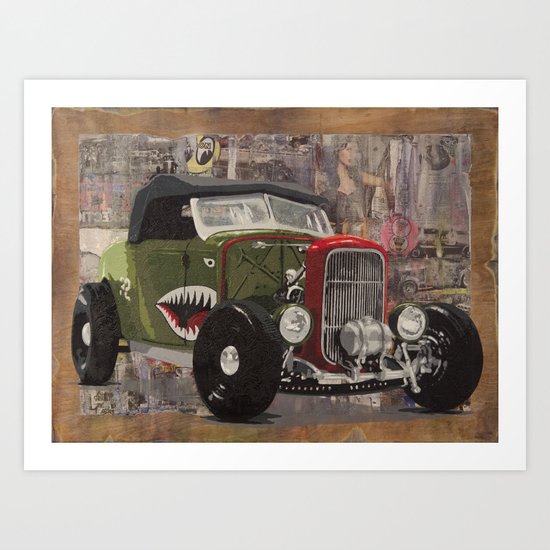 '32 Ford Roadster Warhawk Edition Art Print