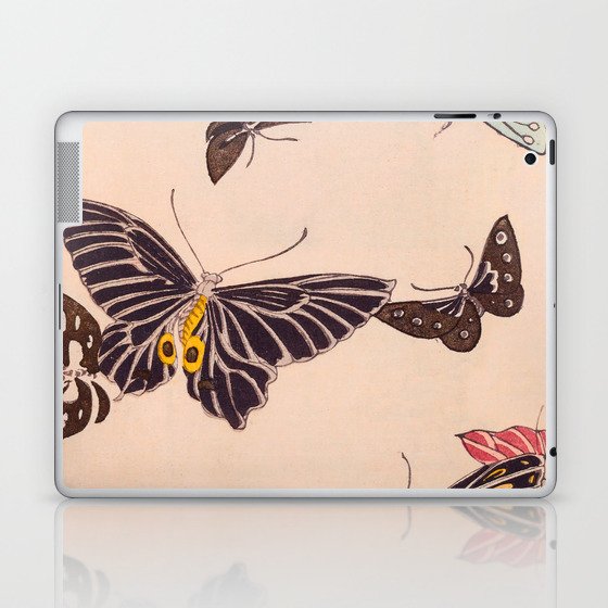 Butterfly Print Vintage Japanese Retro Pattern Laptop & iPad Skin