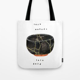 Kintsugi Turn Wounds Into Gold Tote Bag