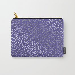 Periwinkle Berry Branches Carry-All Pouch