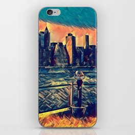 Manhattan skyline in New York City iPhone Skin