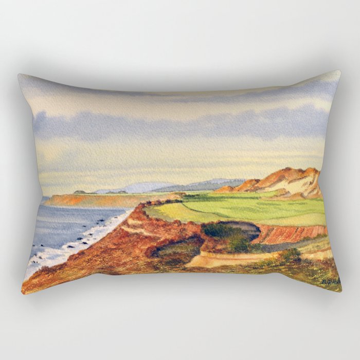 Pacific Dunes - On Bandon Dunes - Golf Course 13th Hole Rectangular Pillow