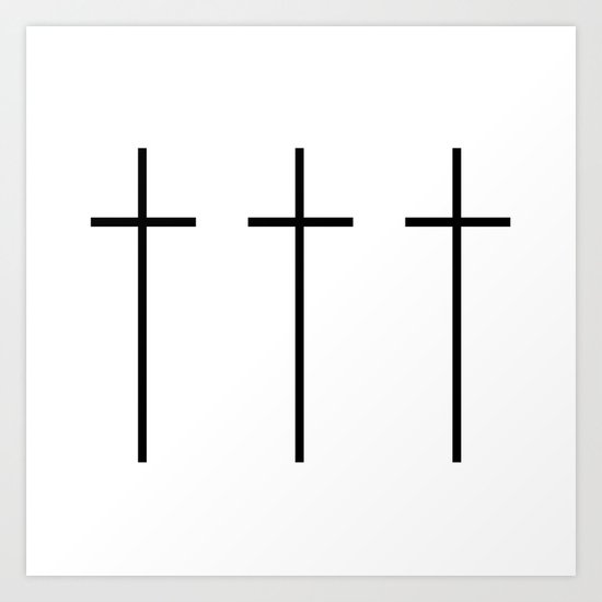 CROSSES (WHITE) Art Print