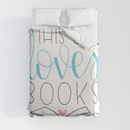 This Girl Loves Books Duvet Cover