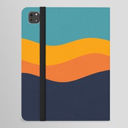 Minimalistic Wave Colorful Art Pattern Design iPad Folio Case