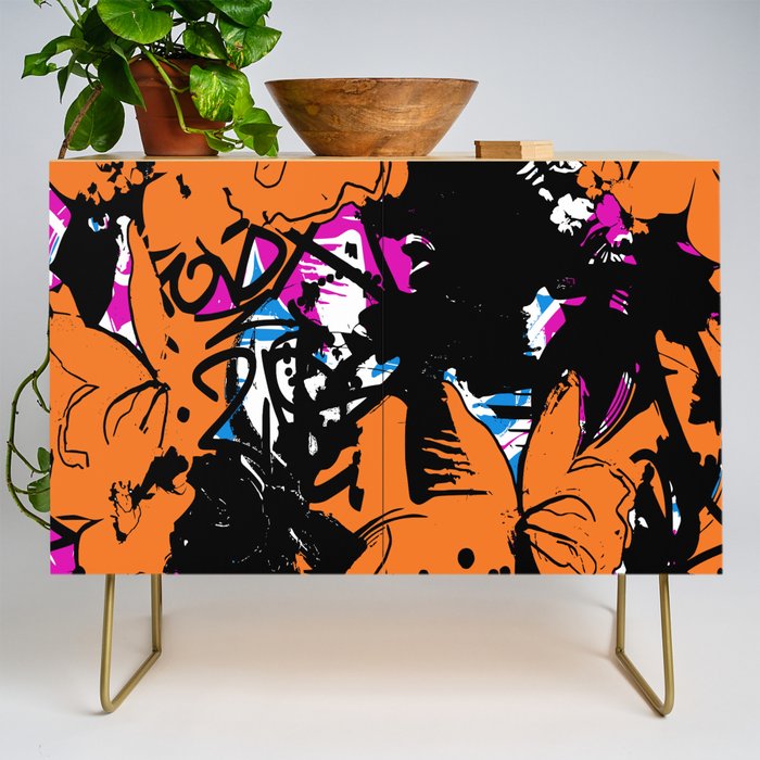 Abstract floral  Credenza