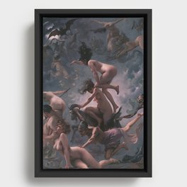 WITCHES GOING TO THEIR SABBATH / THE DEPARTURE OF THE WITCHES - LUIS RICARDO FALERO Framed Canvas
