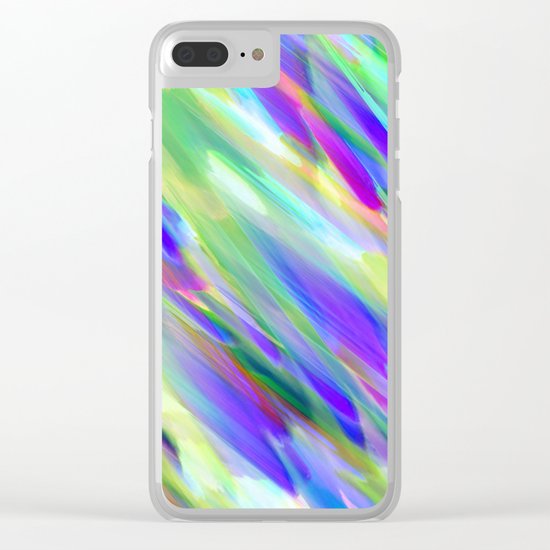 Colorful digital art splashing G401 Clear iPhone Case