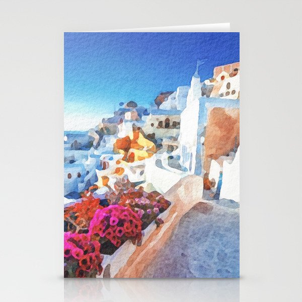 Santorini Greece #5 Stationery Cards