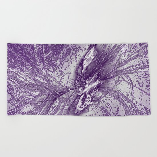 Splatter in Grape Beach Towel