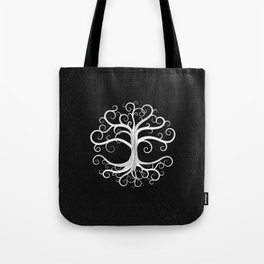 Tree of life Black and White Tote Bag