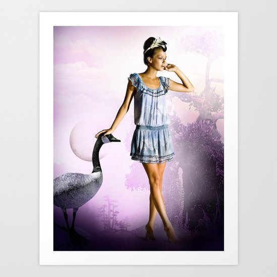 Purple Moon Art Print