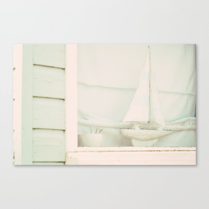 Beach Hut boat ♥ Canvas Print