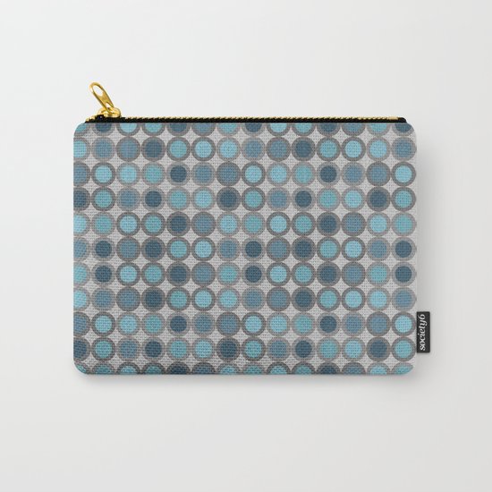Grey blue circle 6 Carry-All Pouch