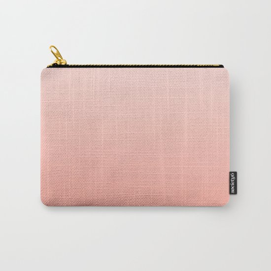 Ombre pastel fade peach blush coral gender neutral basic canvas art print minimalist Carry-All Pouch