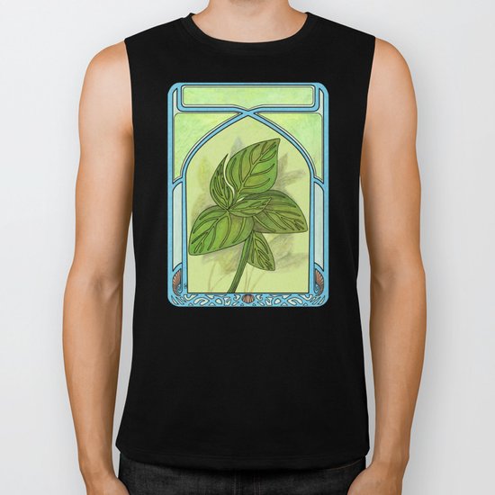 Art nouveau. Basil. Biker Tank
