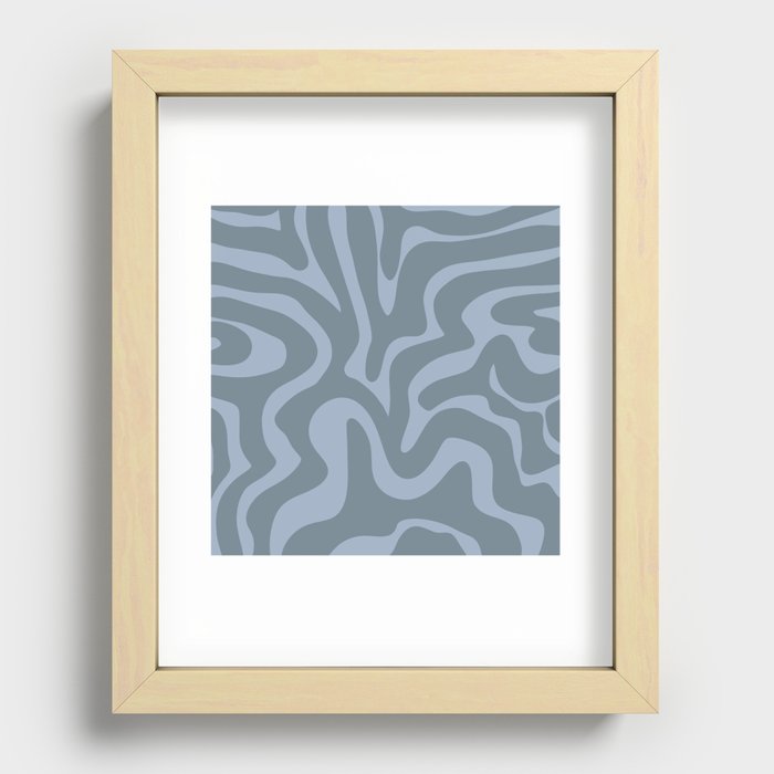 12 Abstract Liquid Swirly Shapes 220725 Valourine Digital Design  Recessed Framed Print