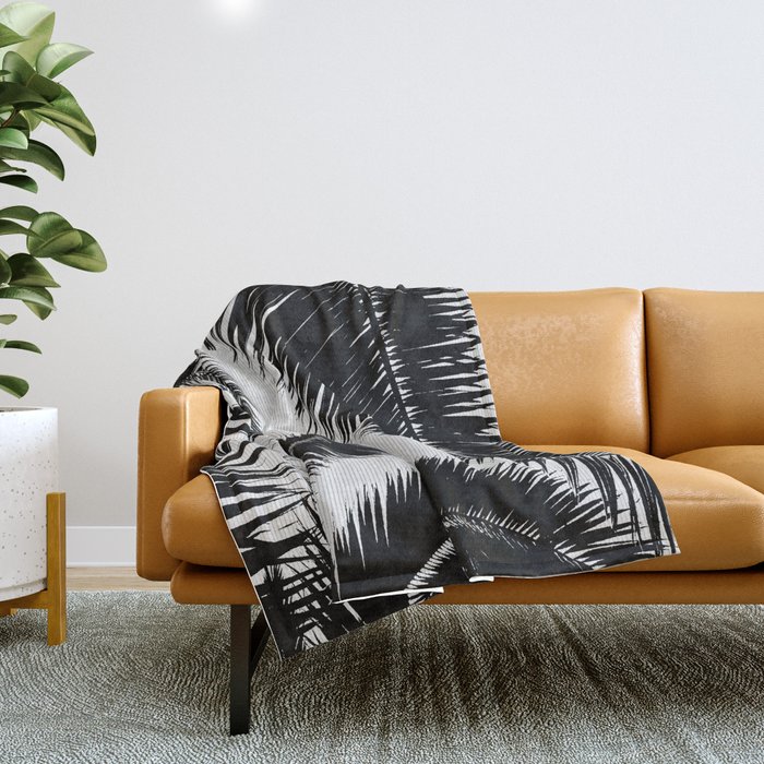 BW Palms Throw Blanket