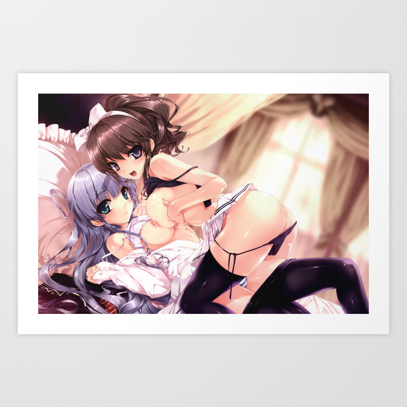 Anime Girls In Bed Art Print By All4you Society6