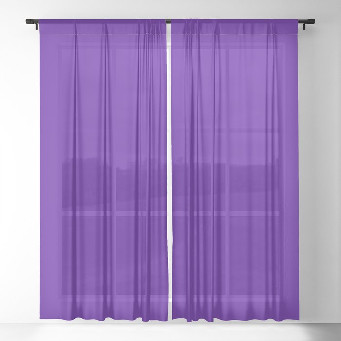 Space Battle Purple Sheer Curtain