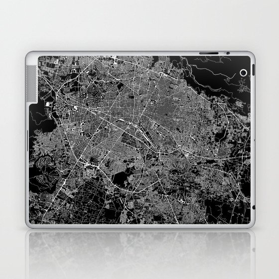 Guadalajara Black Map Laptop & iPad Skin