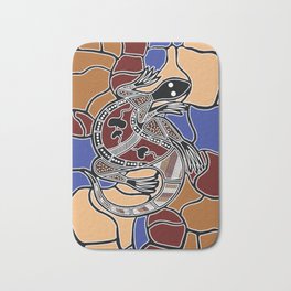 Aboriginal Art - Goanna (lizard) Dreaming Bath Mat