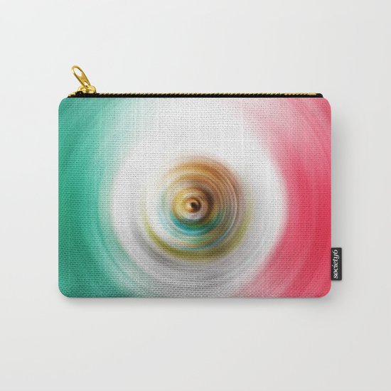 Green, White and Red Swirl Carry-All Pouch