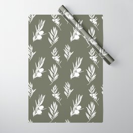 OLIVE BRANCHES | WHITE/OLIVE Wrapping Paper