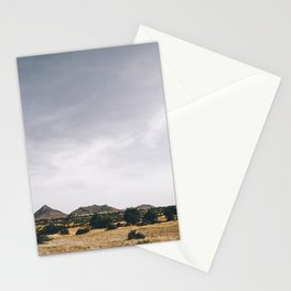 South Africa Photography - Beautiful Dry Field Under The Gray Sky Stationery Card