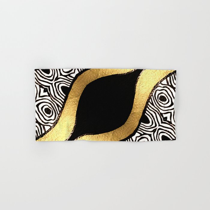 Black and 2025 gold decorative towels
