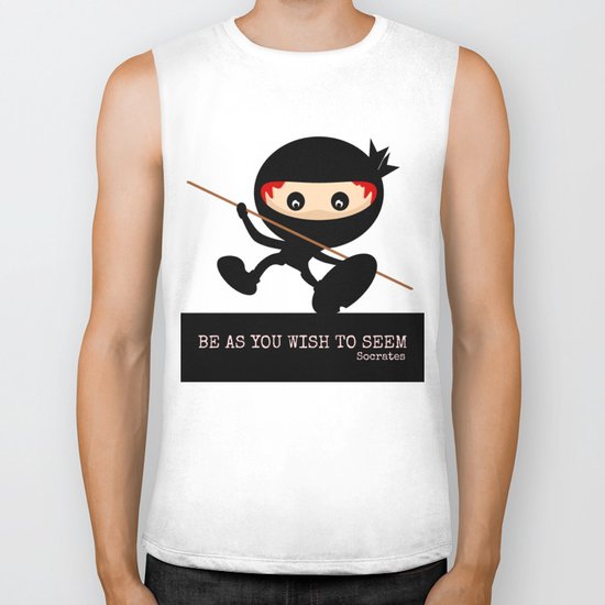 Ninja Be As You Wish To Seem Socrates Biker Tank
