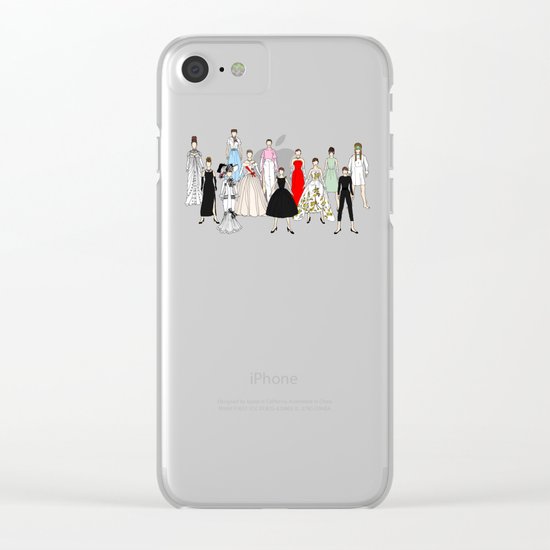Audrey Hepburn Think Pink Outfits Fashion Clear iPhone Case
